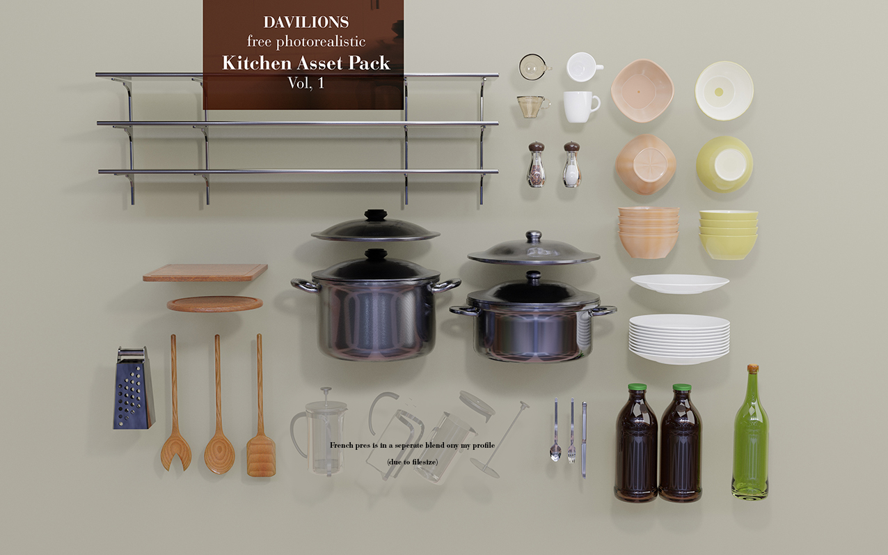 Kitchen Asset Library-Pack photoreal Vol.1 preview image 2